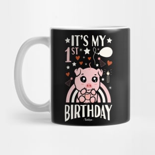 It's My 1st Birthday Pig Mug